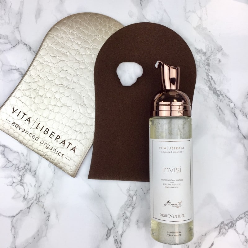 Vita Liberata Invisi Foaming Tan Water in Super Dark before and after